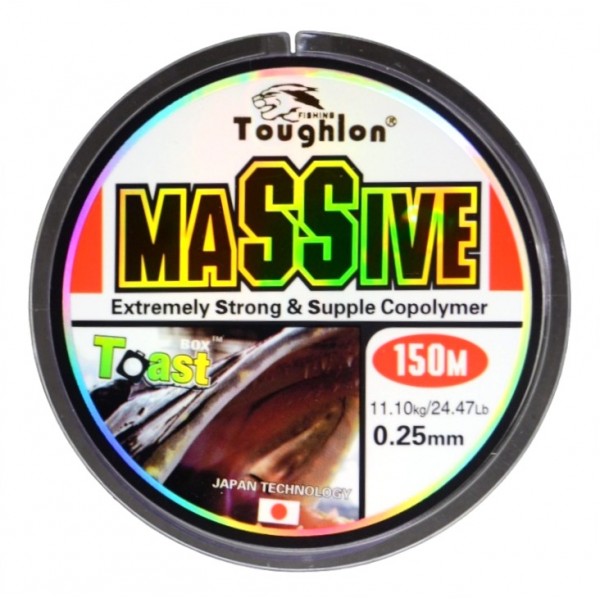 Леска рыбацкая, Toughlon Massive, 150м, сечение 0.25мм